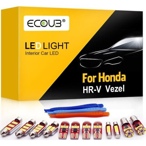 12Pc LED Interior Light Bulbs Kit for Honda HR-V Vezel 2014-2020 Dome Map Indoor Trunk Light Canbus Car LED Lamp Package Upgrade