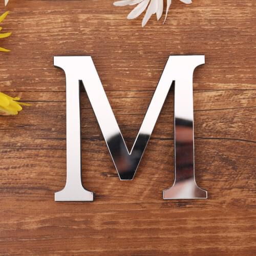 2020 New DIY Wall Stickers 3D Sticker Acrylic Decoration Wedding Gift Love Letters Decorative Alphabet Wall Decor Acrylic Mirror