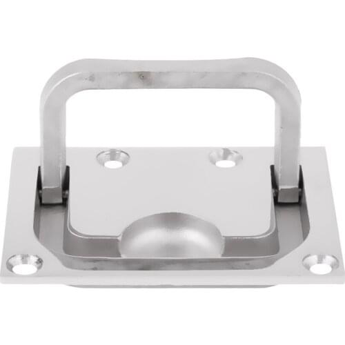 316 Marine Grade Stainless Steel Boat Hatch Locker Liftting / Pull Ring Handle Boat Cabinet Hardware 75x55mm Surface Polishing
