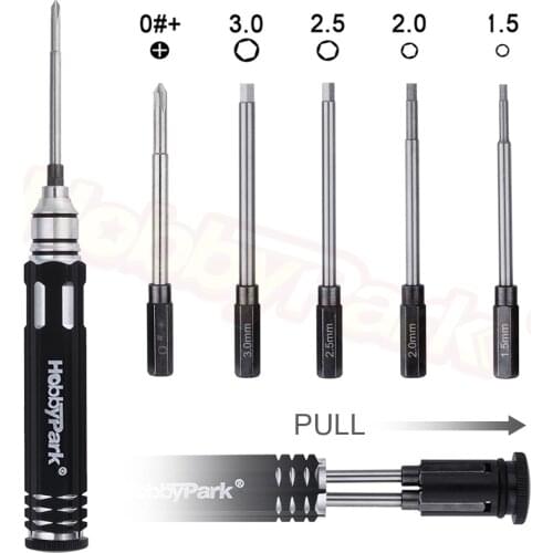 5 in 1 Hex Drivers Set & Phillips Screwdrivers Hexagonal Head Nuts Repair Tool for RC Car Quadcopter Helicopter Drone Airplane