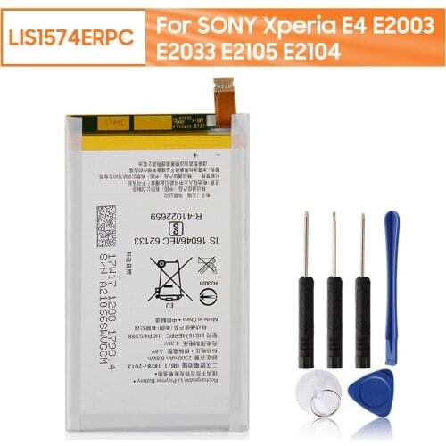 Yelping LIS1574ERPC Phone Battery For SONY Xperia E4 E2033 E2115 E4 E2105 E2003 E2104 2300mAh Free Tools