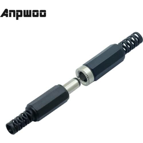 ANPWOO 10pcs DC power connector soldering 5.5x2.1mm Female DC jack adapter DC cable terminal DC power plug&jack