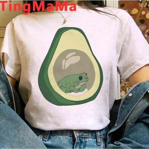 Avocado t shirt clothes women plus size print aesthetic white t shirt kawaii top tees couple clothes