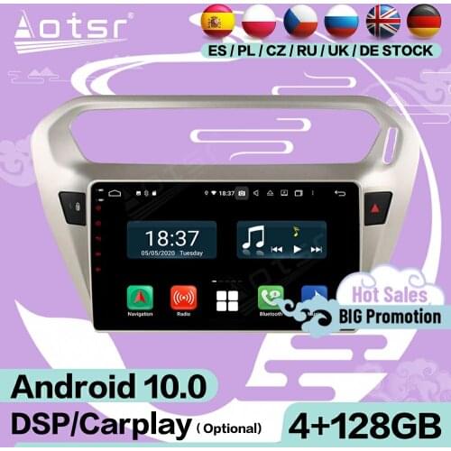 Carplay Multimedia Stereo Android For Citroen Peugeot 301 C Elysee 2014 2015 2016 2017 GPS Video Audio Radio Receiver Head Unit