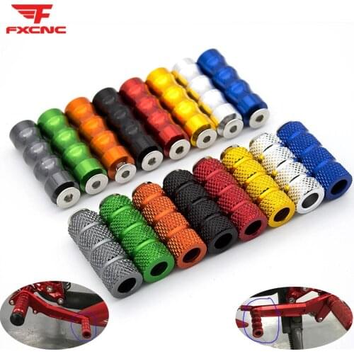 For Kawasaki Ninja ZX6R ZX636 ZZR600 ZX9R ZX10R ZX14R Z125 Pro Z750 CNC Motorcycle Small Footrest Footpegs Foot Rest Pegs Pedals