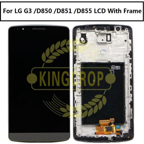 For LG G3 LCD D850 D851 D855 D858 LCD Display with Touch Screen Digitizer Assembly With Frame free shipping