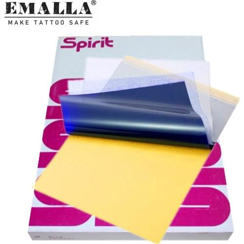 EMALLA 100 Sheets Tattoo Transfer Paper Tattoo Supplies Thermal Stencil Paper Tattoo Transfer Machine Printer Tattoo Accessories
