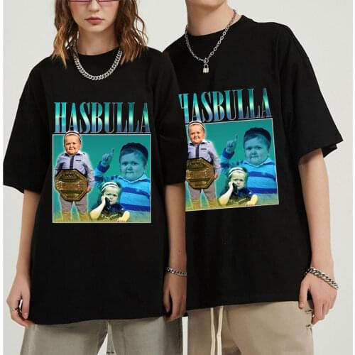 Hasbulla Fighting Meme T Shirt Mini Khabib Blogger T-Shirt High Quality Crew Neck Pure Cotton Premium Oversized Graphics Tops