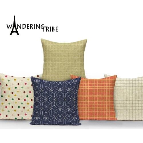 Geometric Patterns Pillow Cases Retro Style Cushion Cover Decorative Pillows for Bed Throw Pillow Covers Home Decor Sierkussens