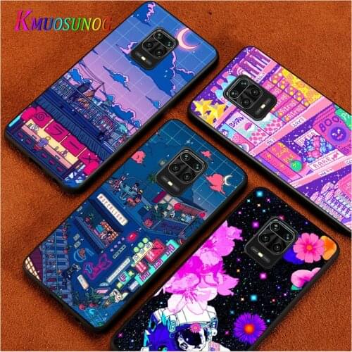Artistic Pixel Aesthetics For Xiaomi Redmi Note10 10S 9T 9S 9 8T 8 7 6 5A 5 4 4X Prime Pro Max Black Phone Case
