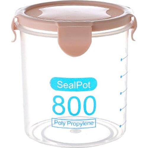 Kitchen Food Container Seal Pot Tea Coffee Candy Storage Tank Plastic Cereals Snacks Box Cookie Canister Jars For Spices