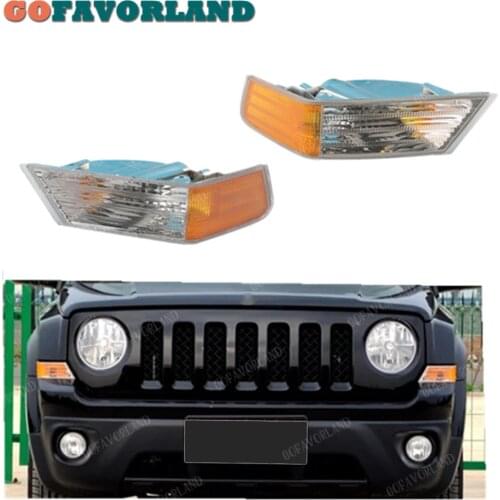 Pair Left Driver Side Right Side Corner Light No bulb Left+Right 68004181AC 68004180AC For Jeep Patriot 2007 2008 2009 2010-2016