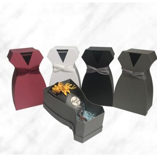 Fashion Skirt Dress Flower Box with Floral Foam