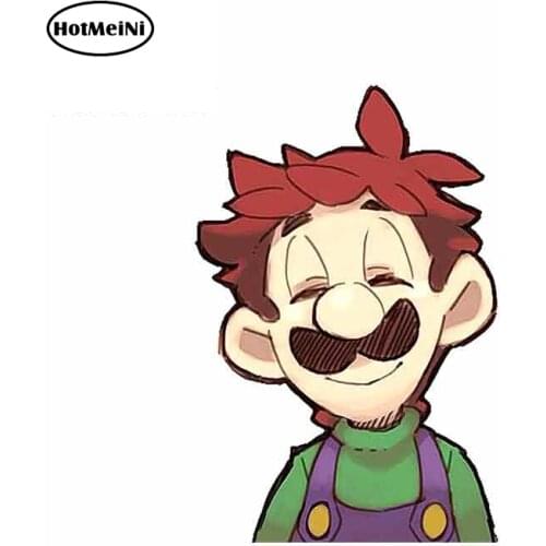 HotMeiNi 13cm x 8.5cm For Black Beard Mario Graphics Cartoon Car Stickers Fun Car Decals Vinyl Car Wrap Windshield Decor