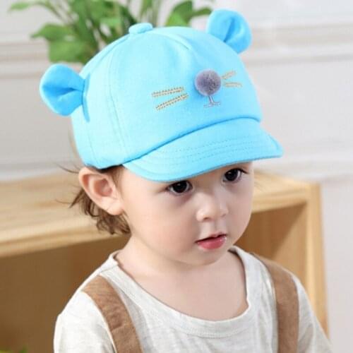 New Baby Boy Girl Sun Hat Baseball Cap Cat Design Fashion for Summer Beach Outdoor
