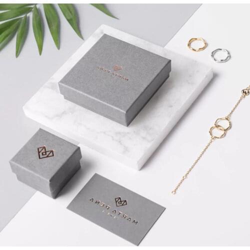 Wholesale 500pcs/lot Custom Luxury Paper Ring Packaging Gift Jewelry Box With Logo Printed Necklace rings Jewellery Box
