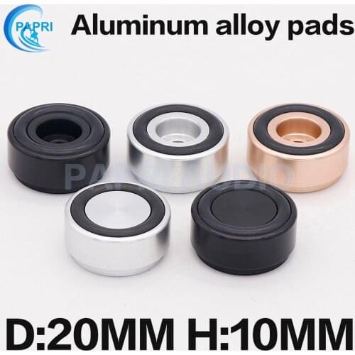 PAPRI 20*10MM CNC Speaker Stand Machined Solid Aluminum Black Anodized Feet Base Isolation CD DVD Player DAC Amplifier LOT/4PCS