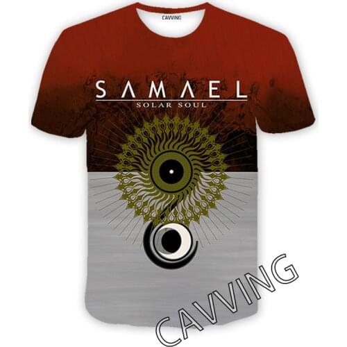 CAVVING 3D Printed Samael Band Casual T-shirts Hip Hop Tee Shirts Harajuku Styles Tops Clothing for Men/women