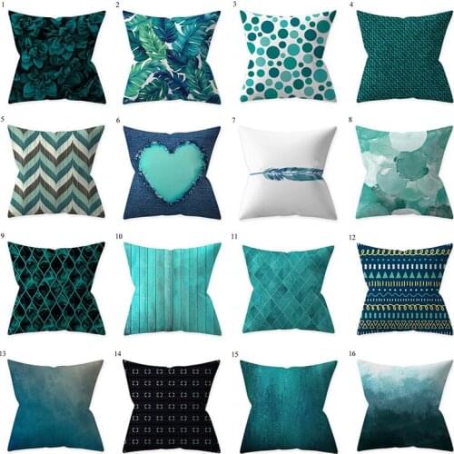Durable Pillowslip Green Cushion Cover 45x45 Throw Pillow Case Decorative Pillowcases Polyester Pillowcase Fashion Pillow Cover