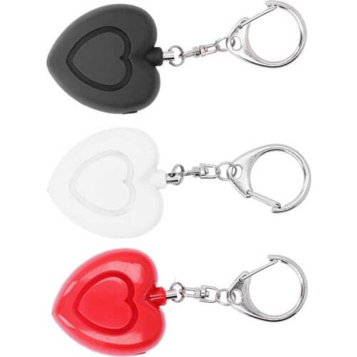 125dB Self-Defense Alarm LED Light Anti-Attack Emergency Alert Heart Shape for Elderly Women Kids NEW