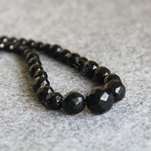 T8301 New 6-14mm Black Onyx carnelian beads Necklace,Fashion charming women jewelry wholesale