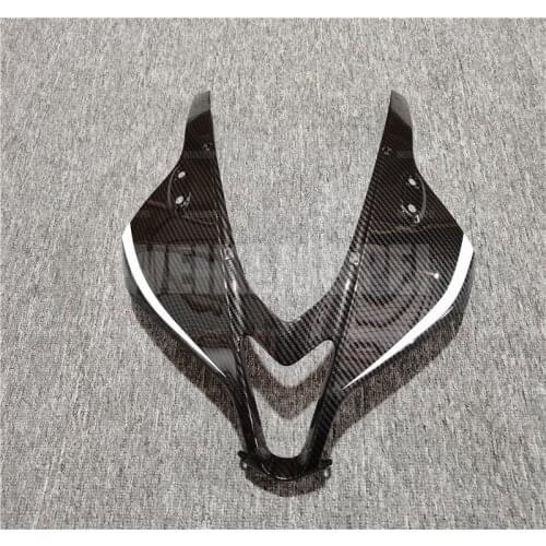Carbon Fiber Water transfer Fairing Front Upper Headlight Nose Cowl Cover For HONDA CBR600RR 2007 2008 2009 2010 2011 2012