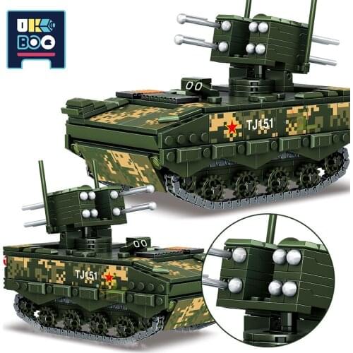 UKBOO 581PCS Red Arrow HJ-10 Anti-Tank Missile Military Model Building Blocks WW2 Army Soldiers Weapon Bricks Toys for Children