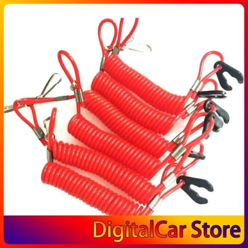 Boat Outboard Engine Motor Kill Stop Switch Safety Lanyard Clip For Yamaha For Honda Motorboat Engine Stop Switch Key Lanyard