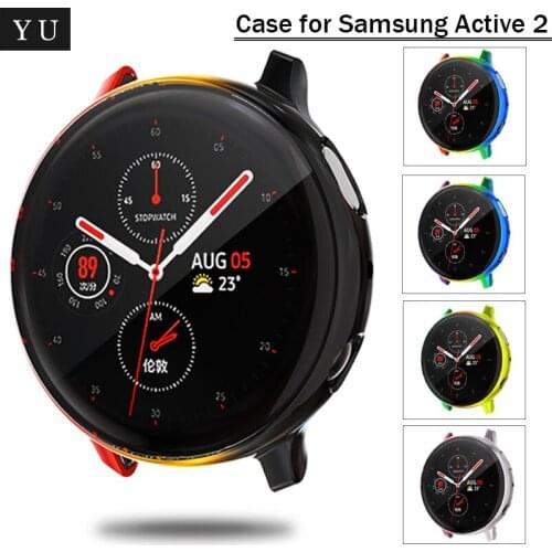 New TPU Protective Case+Protective film for Samsung Galaxy Watch Active 2 44mm/40mm Protection Active2 44mm/40mm Case