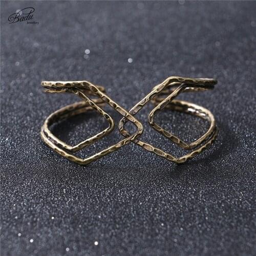 Badu Vintage Punk Cuff Bangle Bracelets Women Fashion Jewelry Geometric Halloween Exaggerated Bracelet Wholesale