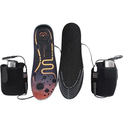 1 Pair of Heated Insoles Battery Powered Rechargeable Heated Shoes Insoles Winter Skiing Foot Warmers for Men and Women