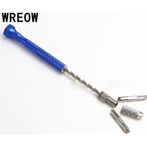 1pcs Blue semi-automatic hand drill wenwan woodworking DIY tool Drill Bits Hand Tool For Wood End Milling Cutter Manual Drillset