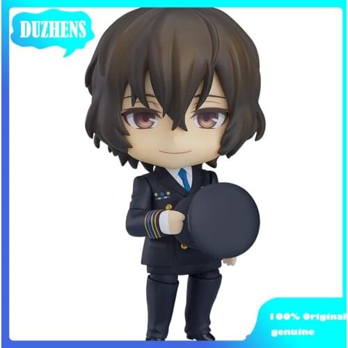 100% Original genuine Bungo Stray Dogs dazai osamu pilot Q version figma PVC Action Figure Anime Figure Model Figure Doll Gift