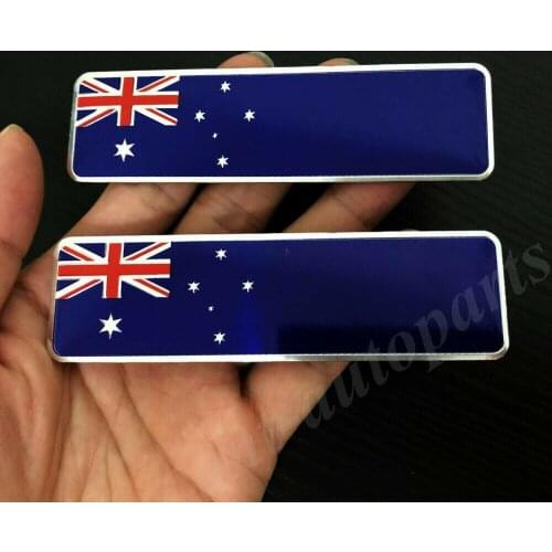 2pcs Metal Australia Australian Flag Car Trunk Rear Emblem Badge Decal Sticker