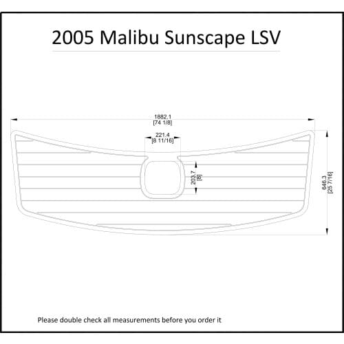 2005 Malibu Sunscape LSV Swim Platform Pads Boat EVA Teak Decking 1/4" 6mm