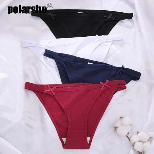 3PCS Sexy Panties Women Low-Rise Fashion Bow Ladies Underpants Sexy Female Underwear Girls Briefs Comfortable Cotton Panty