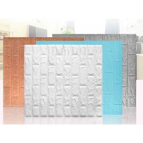 3d Brick Wall Veneer Panel Room Decals Stone Decoration Pe Foam Wall Stickers Embossed Living Room Children Bedroom Wallpaper