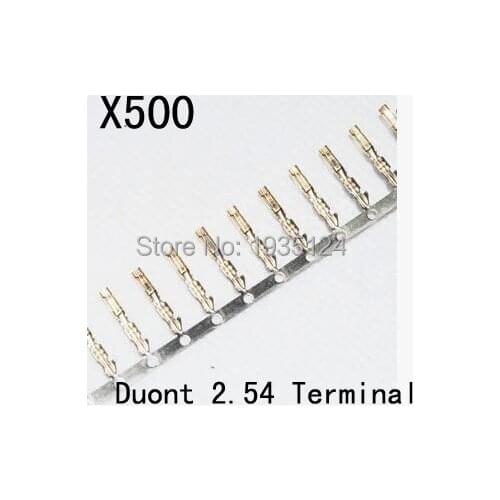 500pcs 2.54mm Dupont Jumper Wire Cable Housing Female Pin Connector Terminal