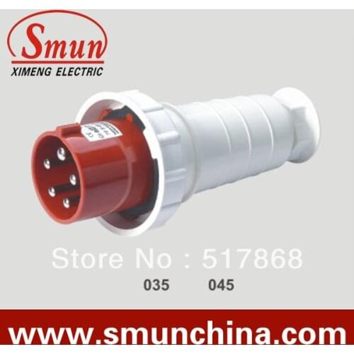 63A 220-415V 3P+N+E industrial plug 5pins male socket with CE ROHS 1 year warranty