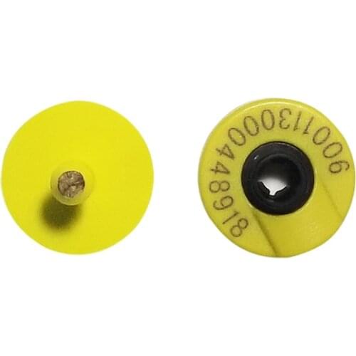 Free shipping durable RFID ear tag Cow sheep cattle ear tag electronic ID numbers round LF ISO11784/5 FDX-B ear ring tag