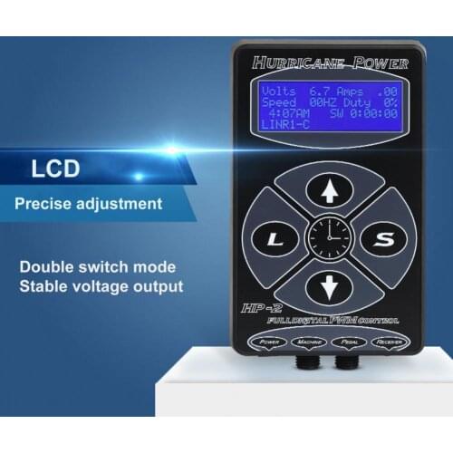 Tattoo Power HP-2 Hurricane Tattoo Power Supply Digital Dual LCD Display Tattoo Power Supply Machines Tattoo Machines US Plug