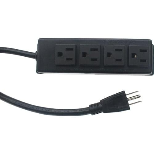 Electrical Extension Socket With 4 US Plug Outlets 1.5M Power Cord Cable For Home Office Hotel Appliance UL CE Rohs