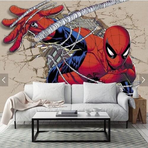 Custom children wallpaper,Spider-Man,3D cartoon murals for childrens rooms living room sofa backdrop waterproof wallpaper
