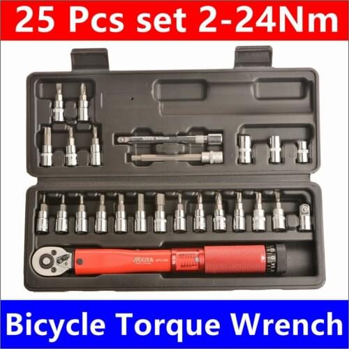 MXITA 1/4"DR 2-24Nm 20 PCS torque wrench Bicycle bike tools kit set tool bike repair spanner SET