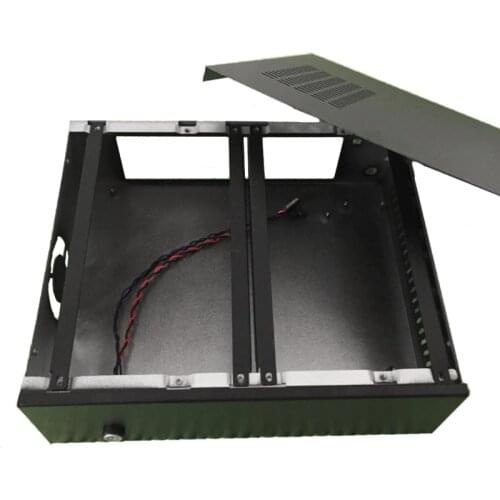 3.5-inch hard disk dual-disc nas support ITX17*18 17*17 thin motherboard soft routing small chassis