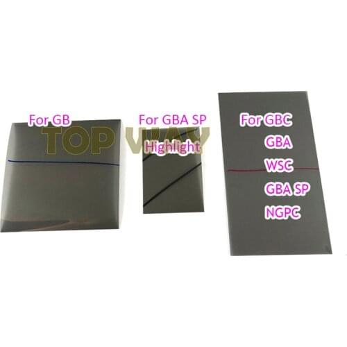 Backlit Screen Modify Part For Gamboy GB for GBA SP Highlight for GBC GBA WSC GBA SP NGPC Polarized Polarizer Filter Film Sheet