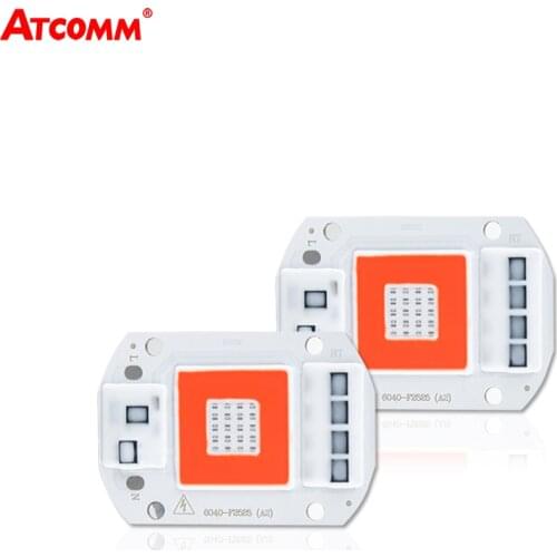 Full Spectrum LED Grow Phyto Lamp 20W 30W 50W 220V Blue Red Light With LED Lens Reflector For Plants Flower Seeding Growing