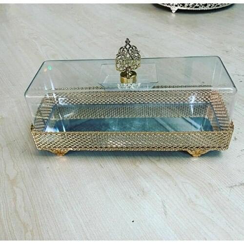 Hifa Rectangular Mirrored Cake Bell Jar
