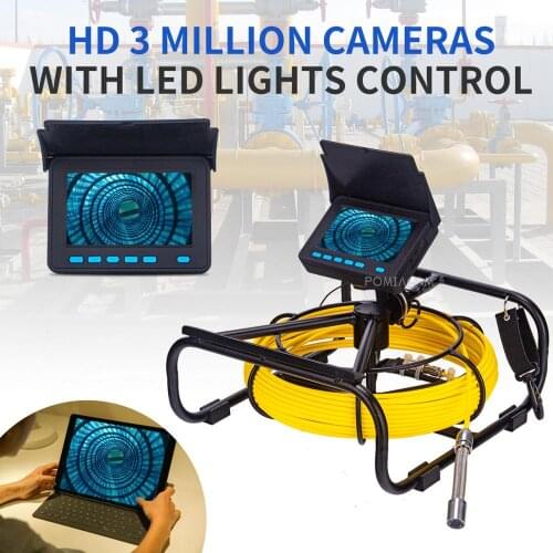 Sewer Camera, Pipeline Drain Sewer Industrial Endoscope 30M Cable Waterproof IP68 Cable Snake Video System with 4.3 display