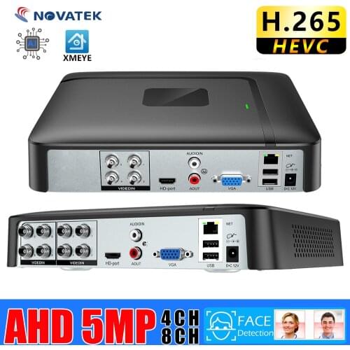 AHD 5MP-H 4CH 8CH CCTV DVR Mini DVR 5IN1 For CCTV Kit VGA HDMI Security System Mini NVR For 1080P IP Camera Onvif DVR PTZ H.265